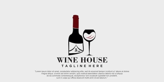 Wine logo icon design template vector illustration Premium Vector