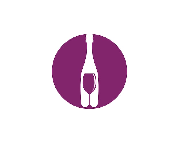 ワインのロゴのテンプレート ベクトル図