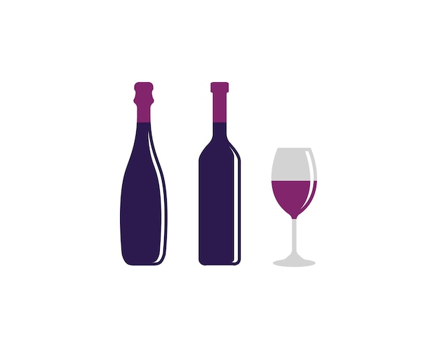 Векторная иллюстрация шаблона логотипа вина