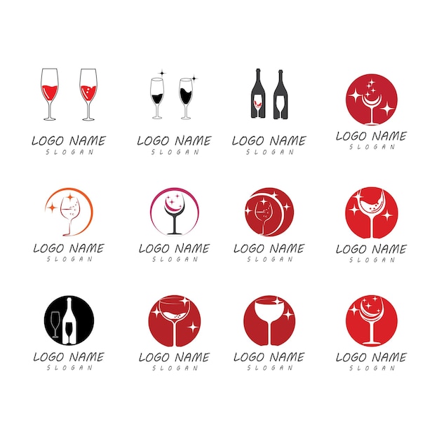 Wine Logo Template vector symbol nature