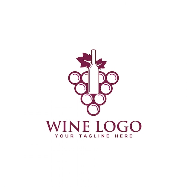 Modello di vino logo vettoriale