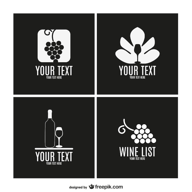 Wine logos collection