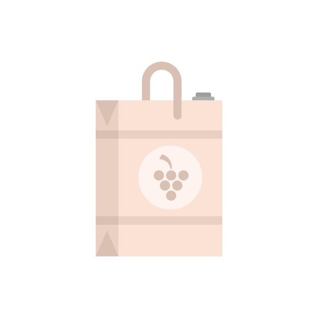 Icona pacchetto vino illustrazione piatta dell'icona vettoriale del pacchetto vino per il web design