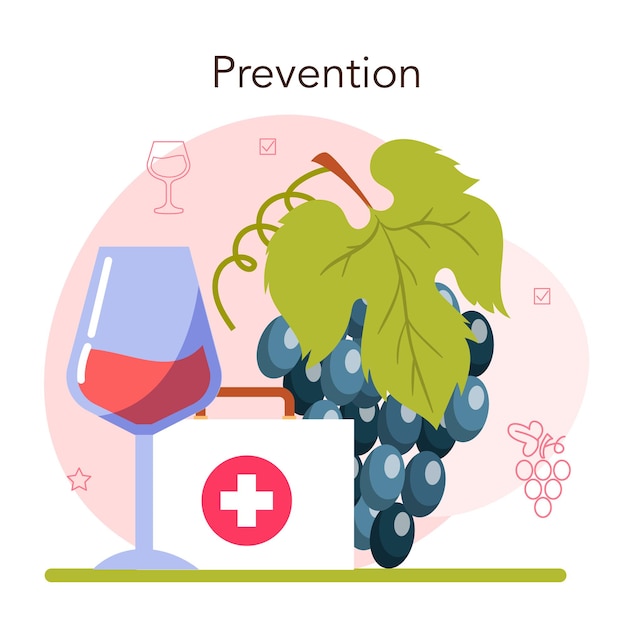 와인 생산 개념 포도 나무 선택 및 재배