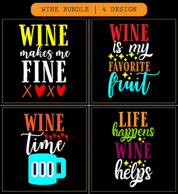 Vector wine svg bundle wine svg file wine svg cricut wine typography vector design wine gifts