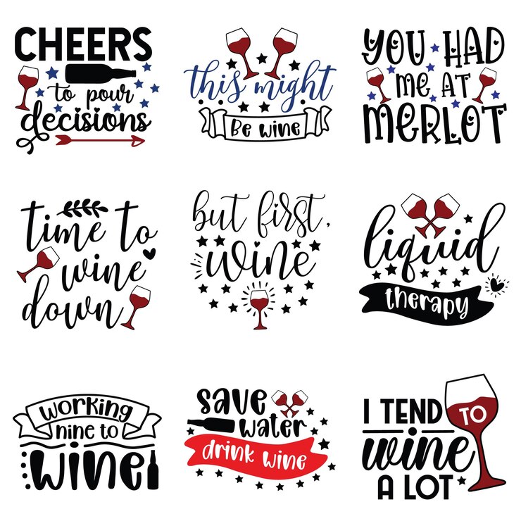 와인 Svg 번들