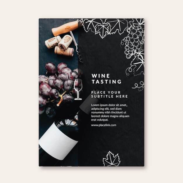 Wine tasting flyer template