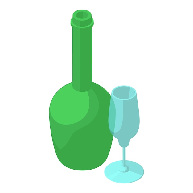 Vector wine tasting icon isometric illustration of wine tasting vector icon for web