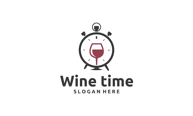 Wine time logo design idea