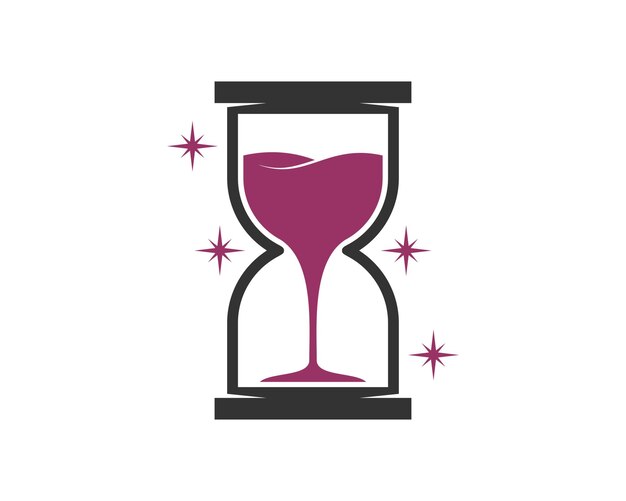 Wine time with hourglass shape