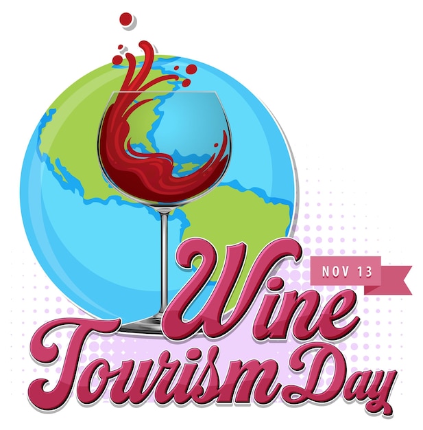 Wine tourism day banner design