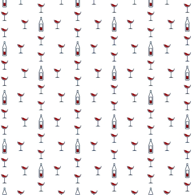 WINE VECTOR ART PRINTING PATTERN