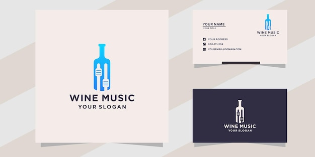 Vino con modello di logo musicale