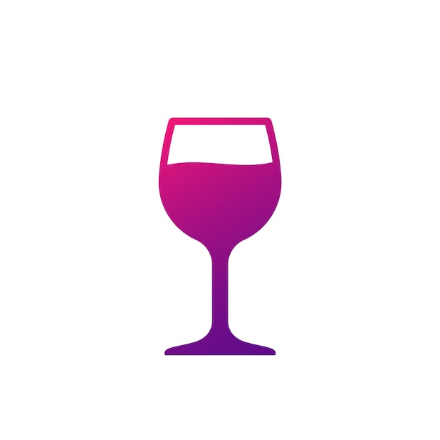 wineglass glass with wine icon