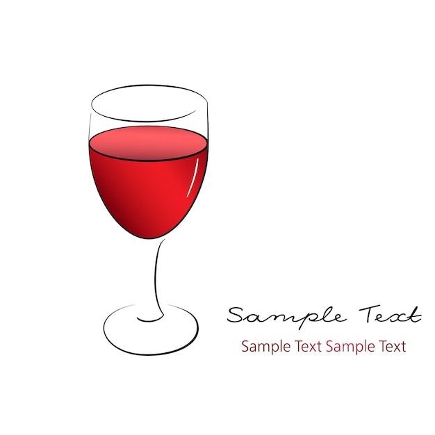 A wineglass of red wine