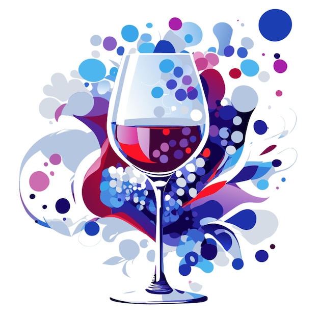 Vector wineglass vector illustration