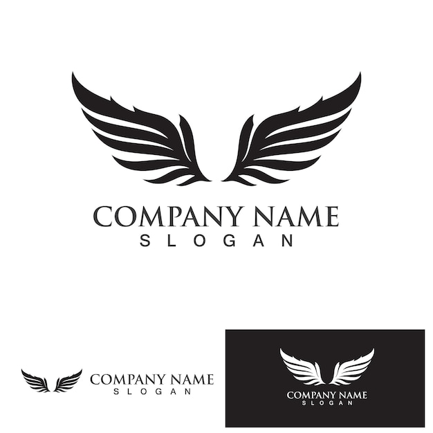 Wing falcon bird Logo Template vector