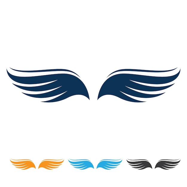 Vettore del modello di logo dell'uccello del falco dell'ala