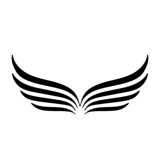 翼ハヤブサ鳥のロゴのテンプレート ベクトル