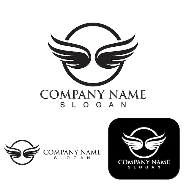 Wing falcon bird Logo Template vector