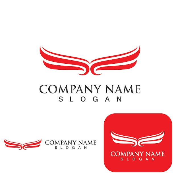 Wing falcon bird Logo Template vector