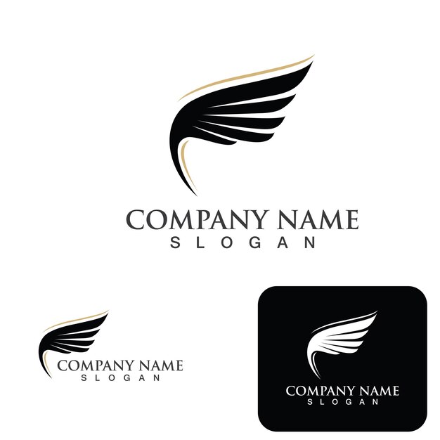 Wing Falcon Logo Template vector illustration design