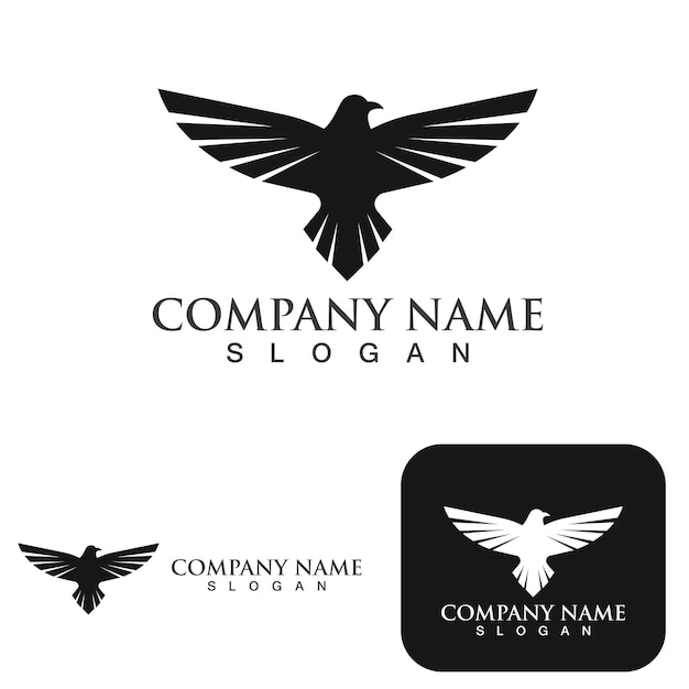 Wing Falcon Logo Template vector illustration design