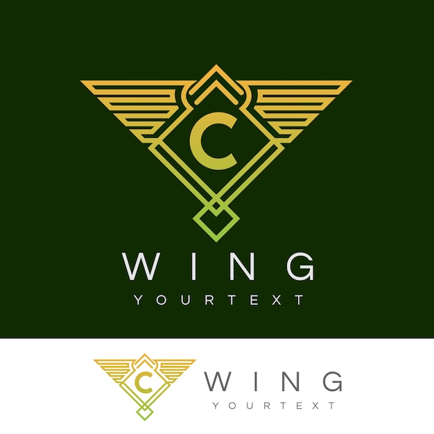 wing initial Letter C Logo design