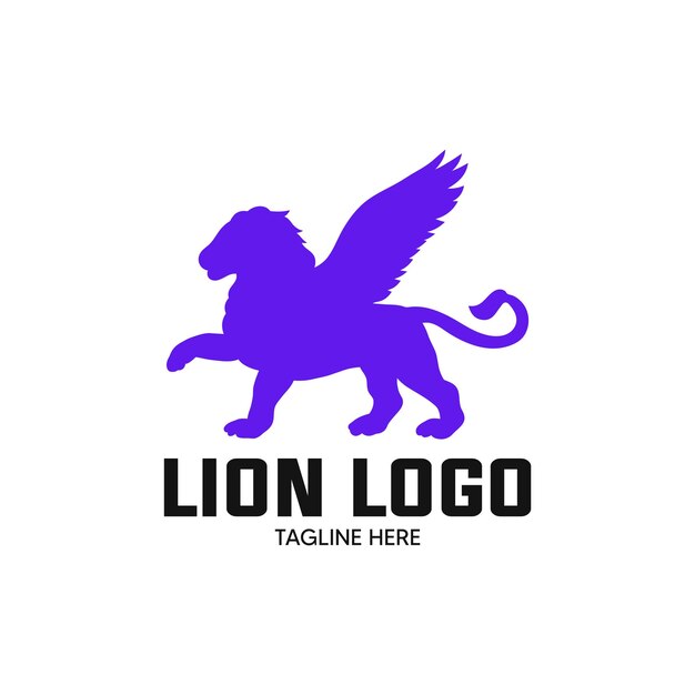 Wing Lion Logo Template