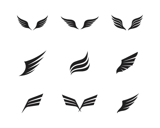 날개 로고 및 기호 비즈니스 템플릿