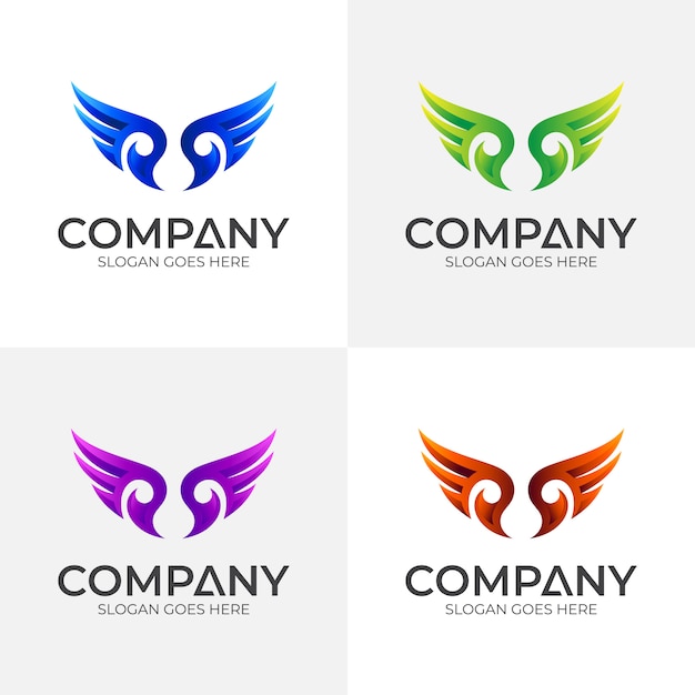 Wing logo design template