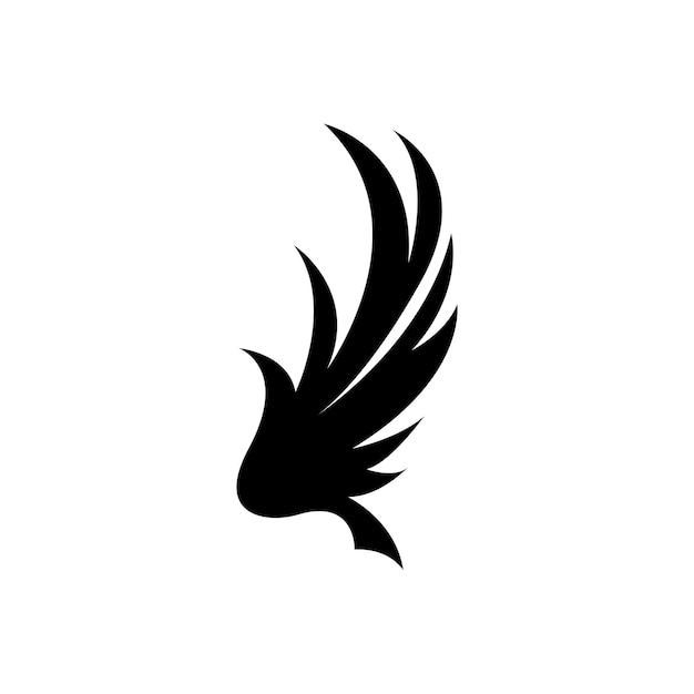 Logo wing design vector eagle falcon wings beauty flying bird illustrazione simbolo