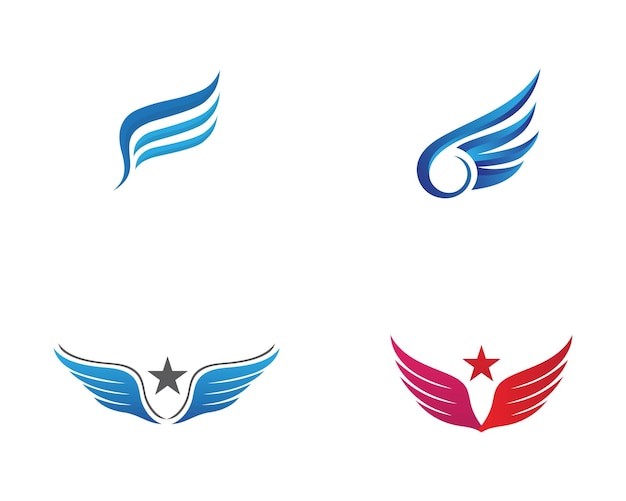 Wing logo and symbol business template