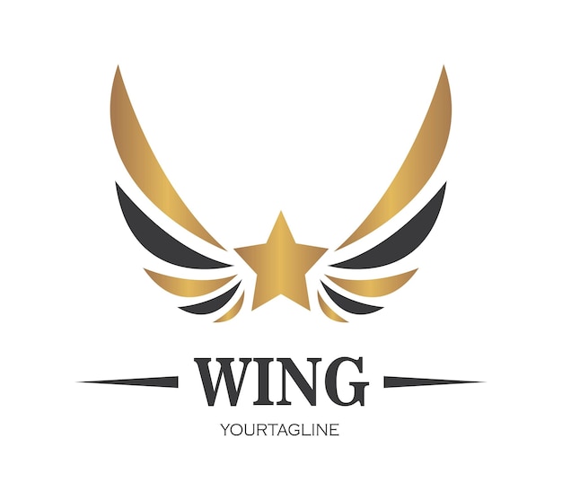 Wing logo symbol icon vector illustration template