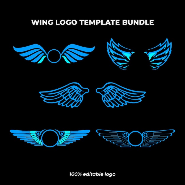 Wing logo template bundel