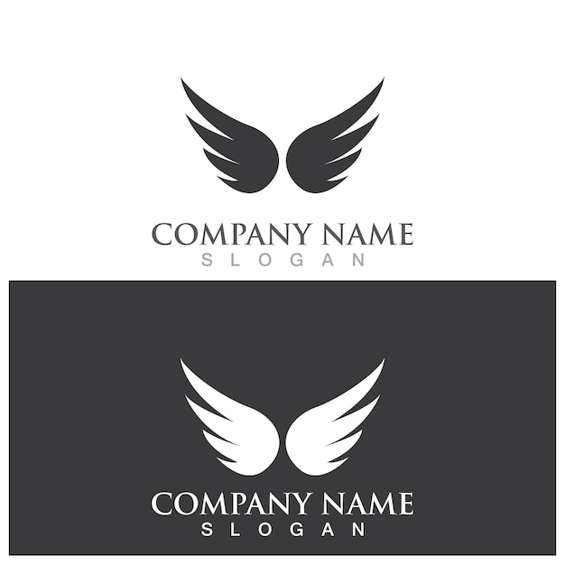 Wing logo and vector template