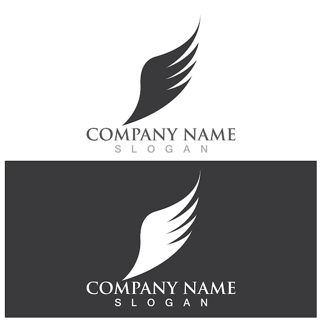 Wing logo and vector template