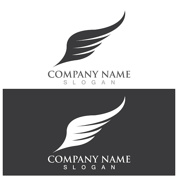 Wing logo and vector template