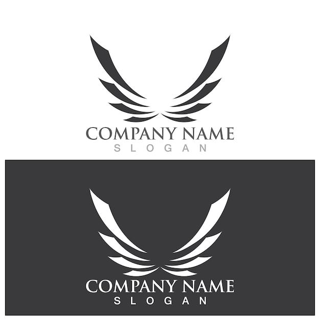 Wing logo and vector template