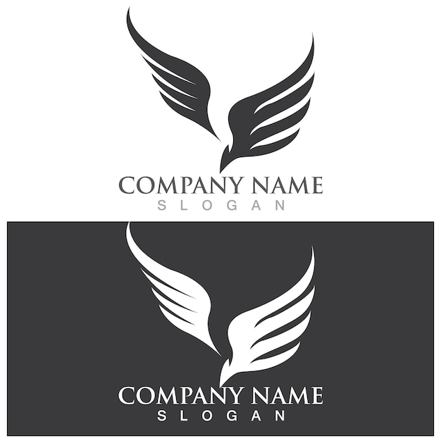 Wing logo and vector template