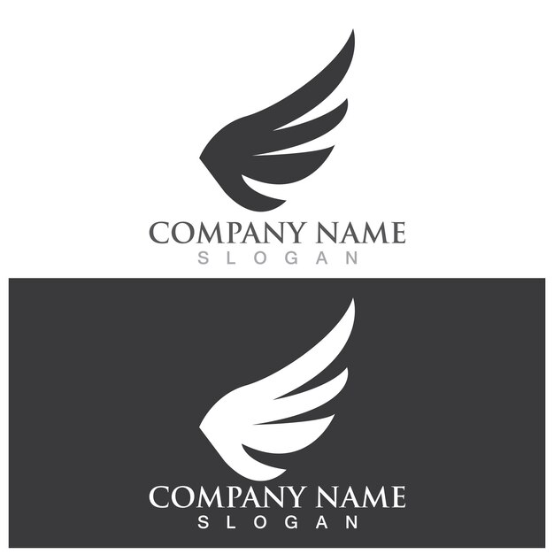 Wing logo and vector template