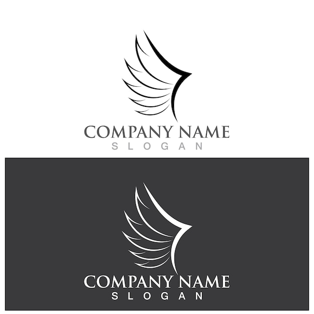 Wing logo and vector template