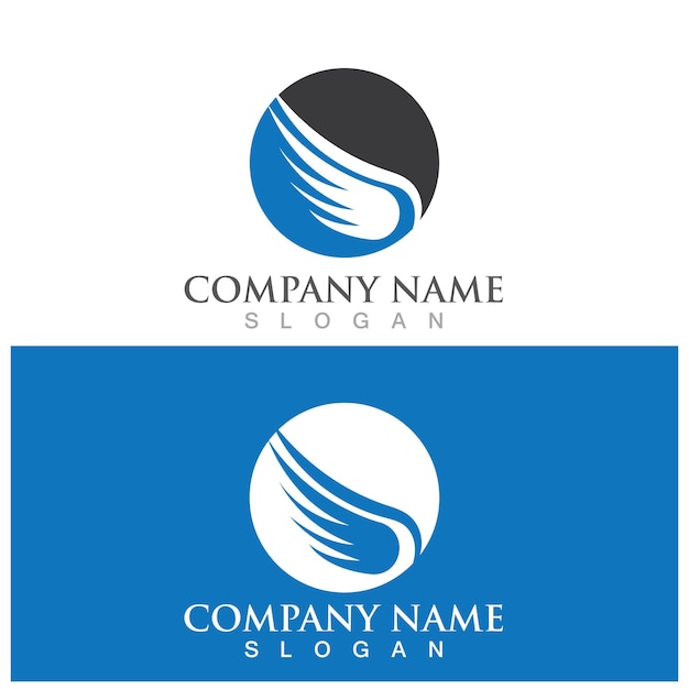 Wing logo and vector template