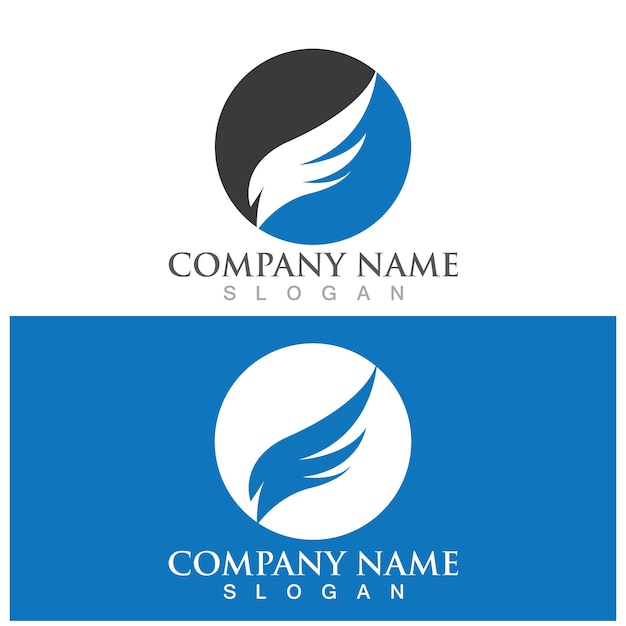 Wing logo and vector template