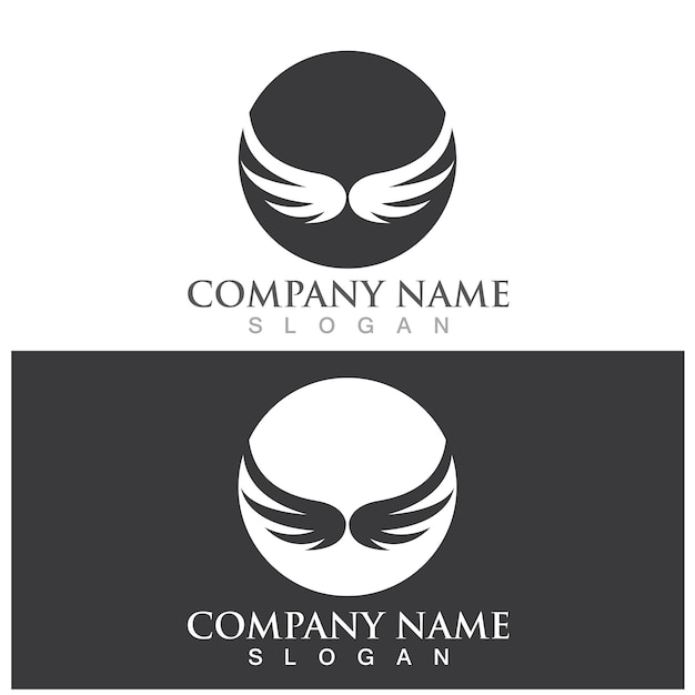 Wing logo and vector template