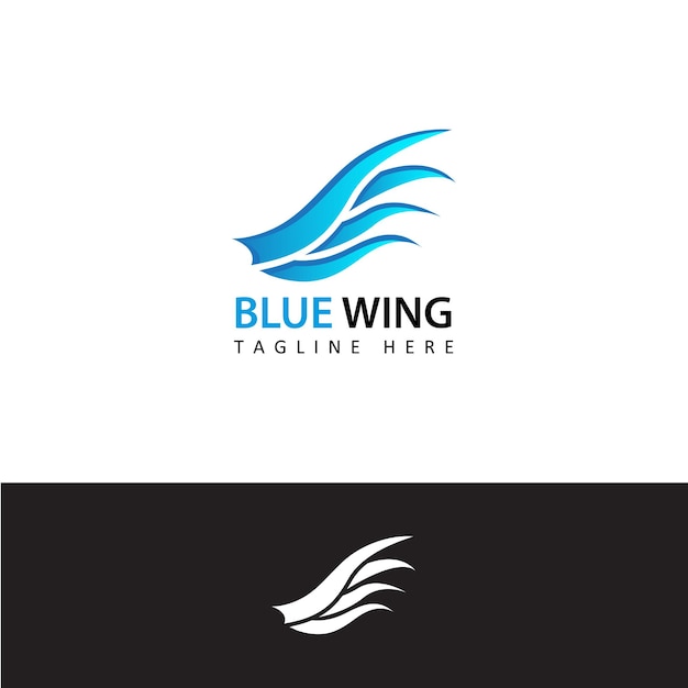 Wing travel logo template design 