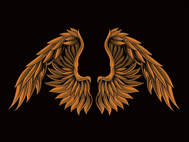 wing vector design for element editable color