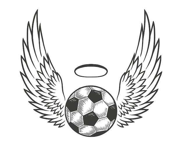 winged football logo or soccer club symbol