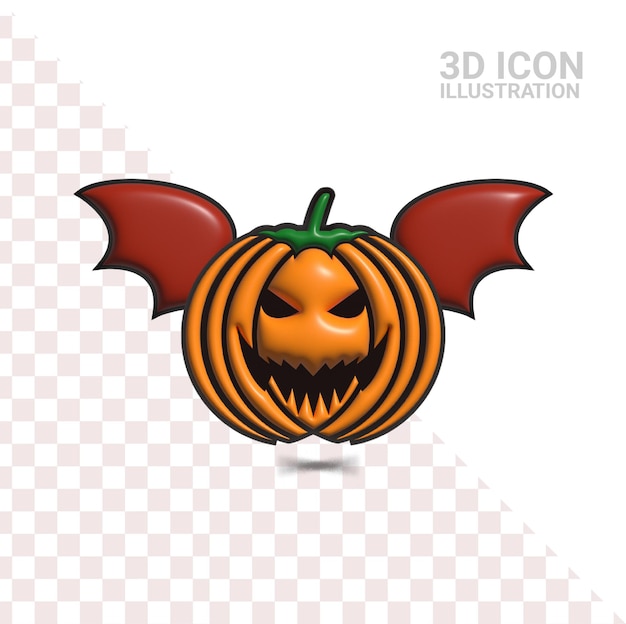 매우 멋진 3d 스타일의 날개 달린 Helloween