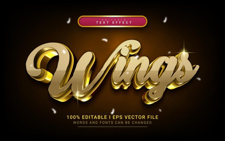 Wings 3d style text effect